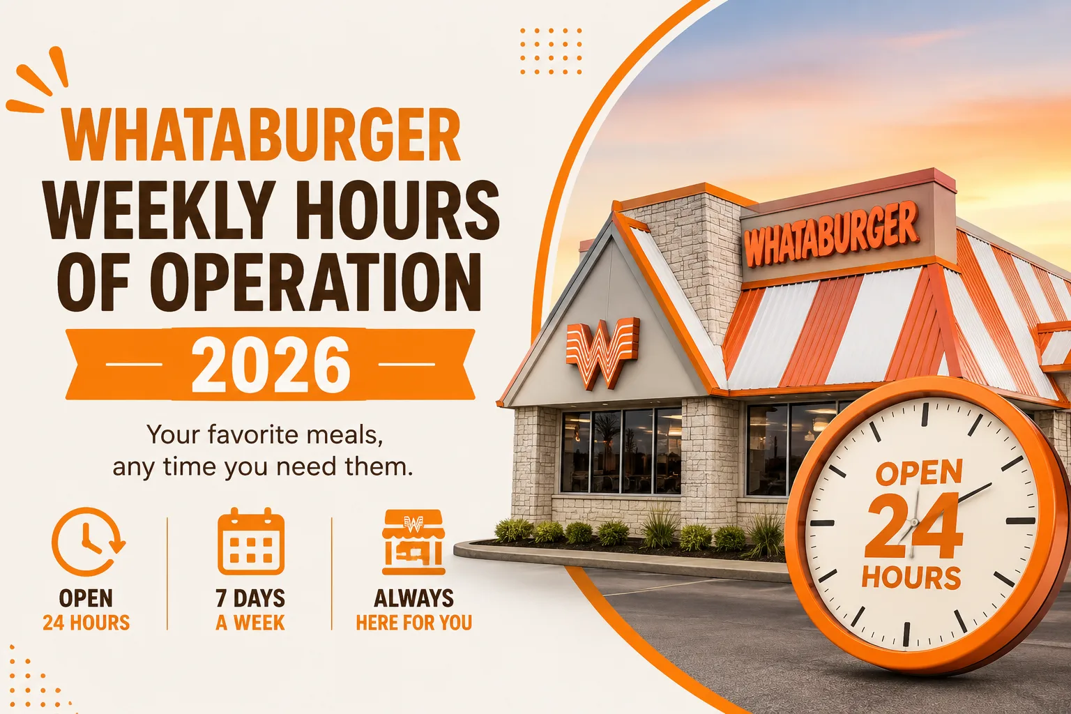 Whataburger weekly hours of operation 2026