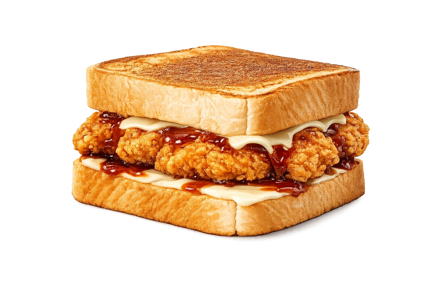Home 46 Whataburger Honey BBQ Chicken Strip Sandwich with crispy chicken strips and honey barbecue sauce