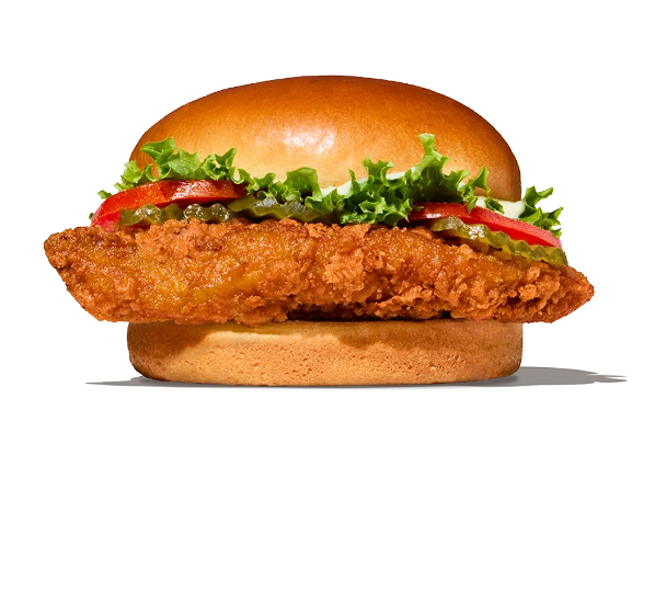Home 3 Whataburger spicy chicken sandwich with a crispy chicken fillet and fresh toppings